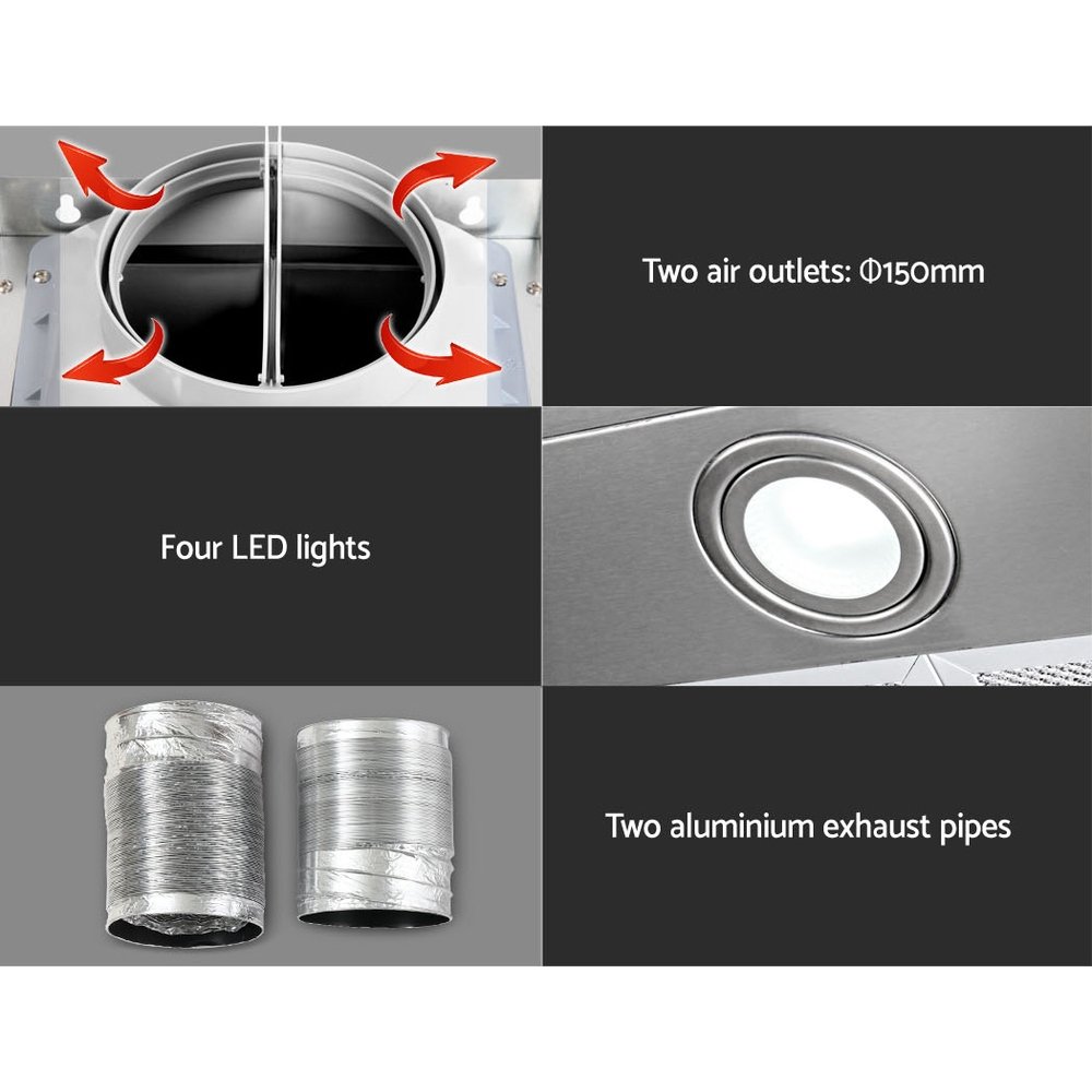 Devanti 1500mm Range Hood 150cm BBQ Commercial Rangehood - Image 6