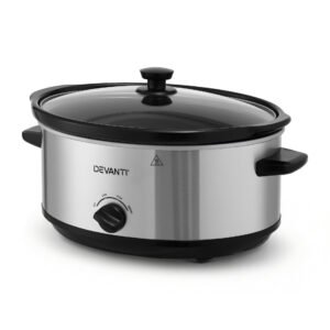 Devanti 6.5L Slow Cooker Electric Multi Cooker with 3 Heat Settings and Keep Warm Function