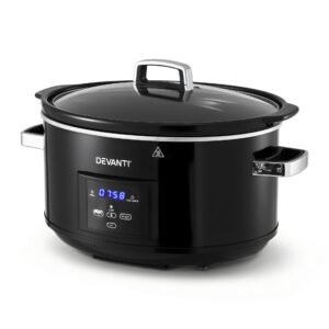 Devanti 8L Slow Cooker Electric Multi Cooker with 3 Heat Settings and Keep Warm Function
