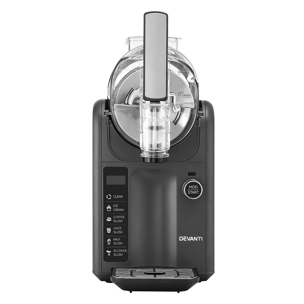 Devanti 5in1 Slushie Machine Ice Cream Maker 2L Grey - Image 3