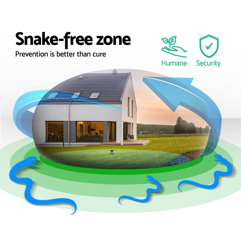 Gardeon 4X Solar LED Snake Repeller Pulse Plus Ultrasonic Pest Rodent Repellent - Image 3