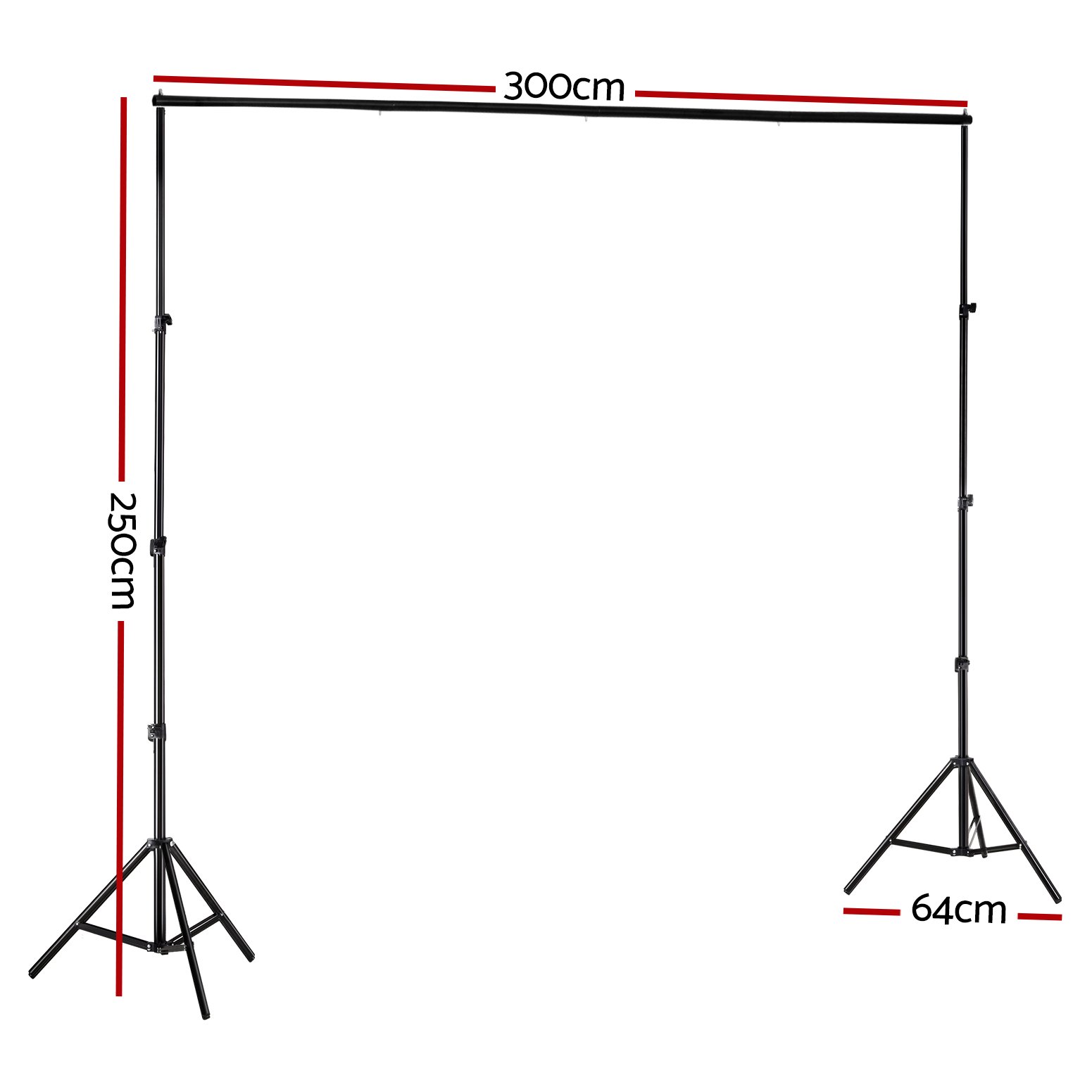 2.5X3M Photography Backdrop Stand Kit Studio Screen Photo Background Support Set - Image 2