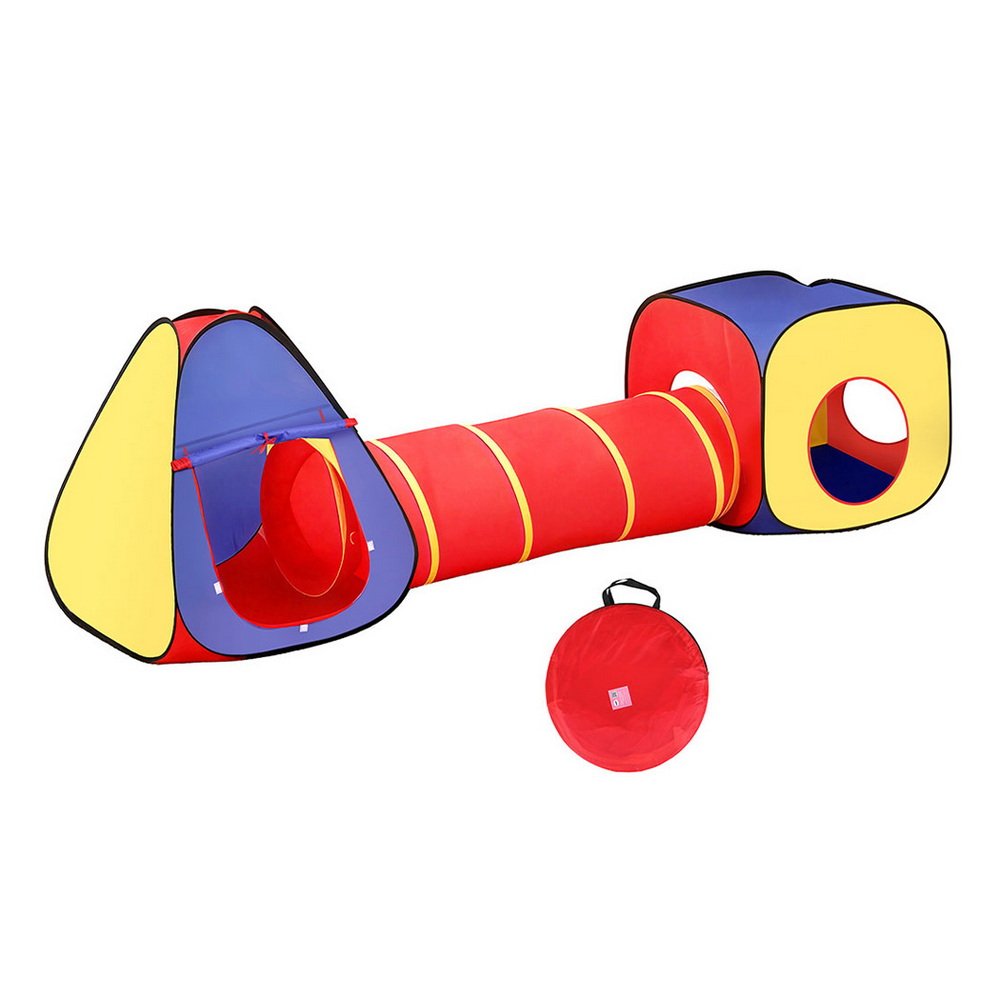 Keezi Kids Playhouse Play Tent Pop Up Teepee Castle Crawl Tunnel Outdoor Indoor Toys Children Gift - Image 2