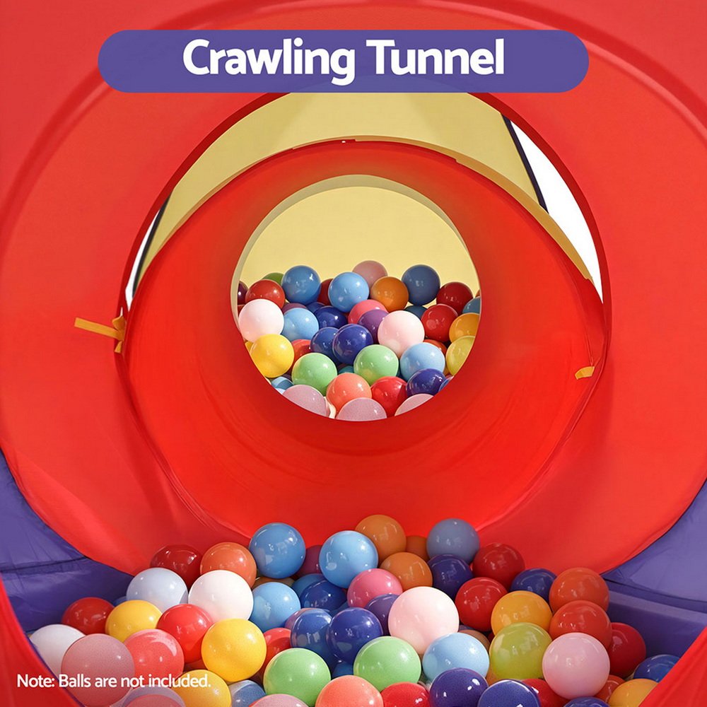 Keezi Kids Playhouse Play Tent Pop Up Teepee Castle Crawl Tunnel Outdoor Indoor Toys Children Gift - Image 6