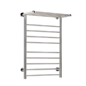 Devanti Electric Heated Towel Rail Rack 14 Bars Wall Mounted Clothes Dry Warmer