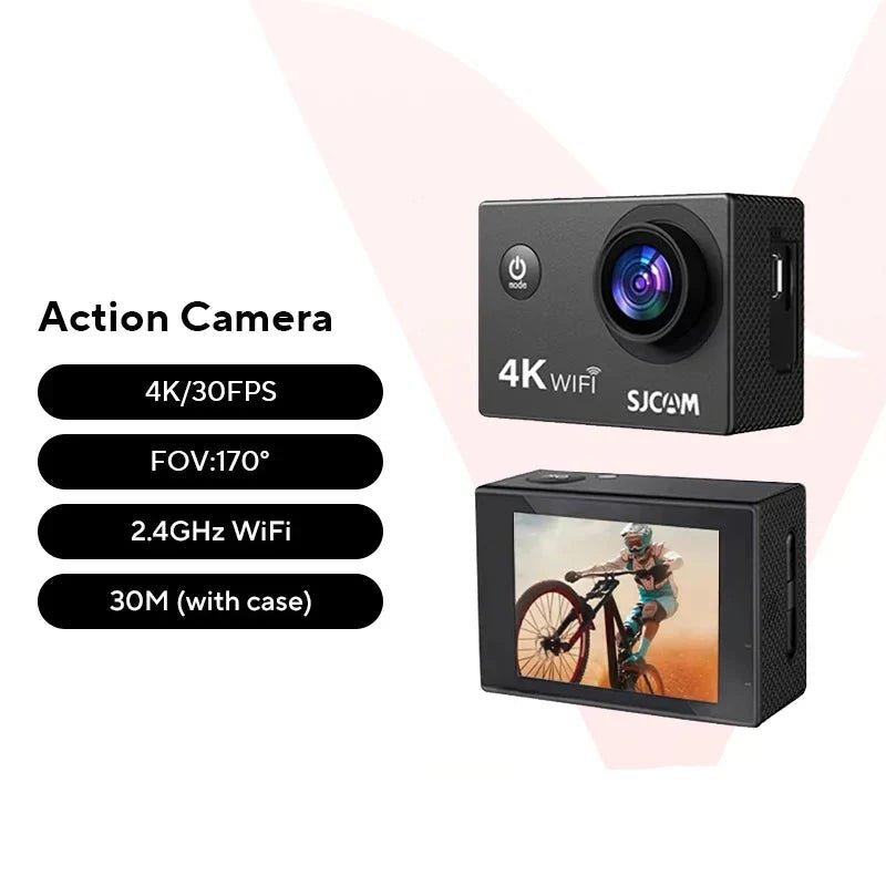 4K Action Camera 30M Waterproof Sports Cam Balck