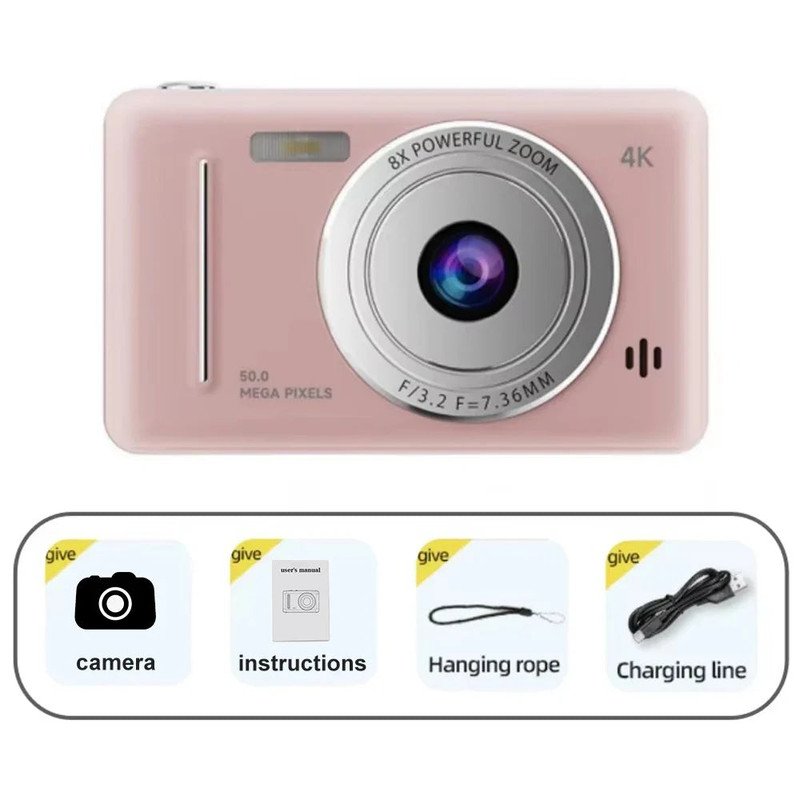 Retro Pocket Digital Camera Pink - Image 5