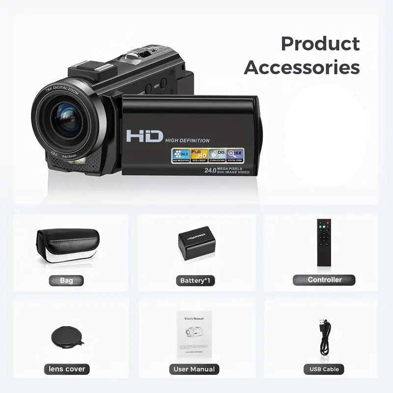 1080P 24MP Digital Camera with 3.0" LCD - Image 4
