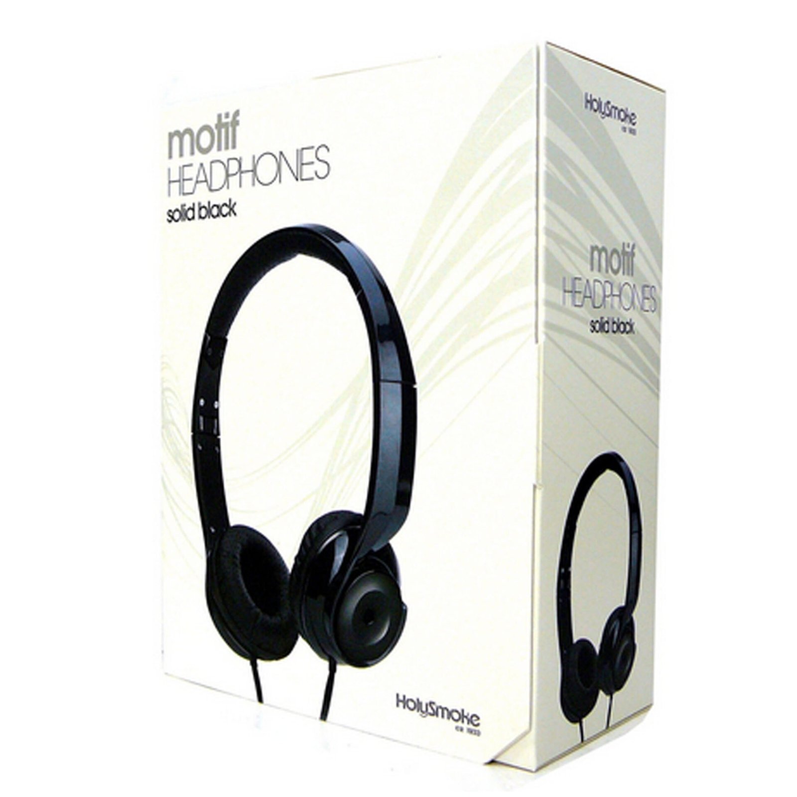 Black Holysmoke Motif On Ear Foldable Headphones - Image 3
