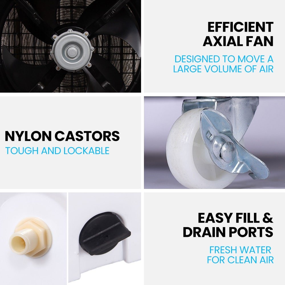 POLYCOOL 450W 80L Evaporative Air Cooler, Commercial Grade, Remote Control, Fan - Image 10