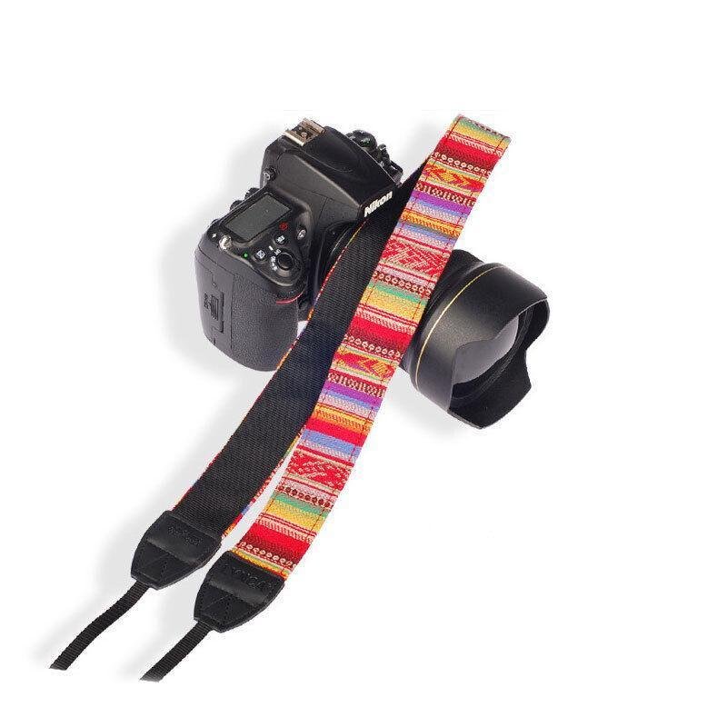 Camera Strap Compatible With Sony Nikon Olympus Dslr Canon Vintage Shoulder Neck - Black - Image 3