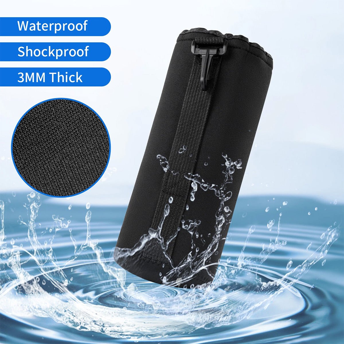 4pcs DSLR Camera Lens Pouch Protective Case Tube Bag Soft Cover for SLR Storage - Image 5