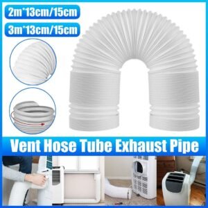 Portable Air Conditioner Exhaust Hose 13/15cm Extendable Vent Pipe PP Steel Wire - 2m x 13cm