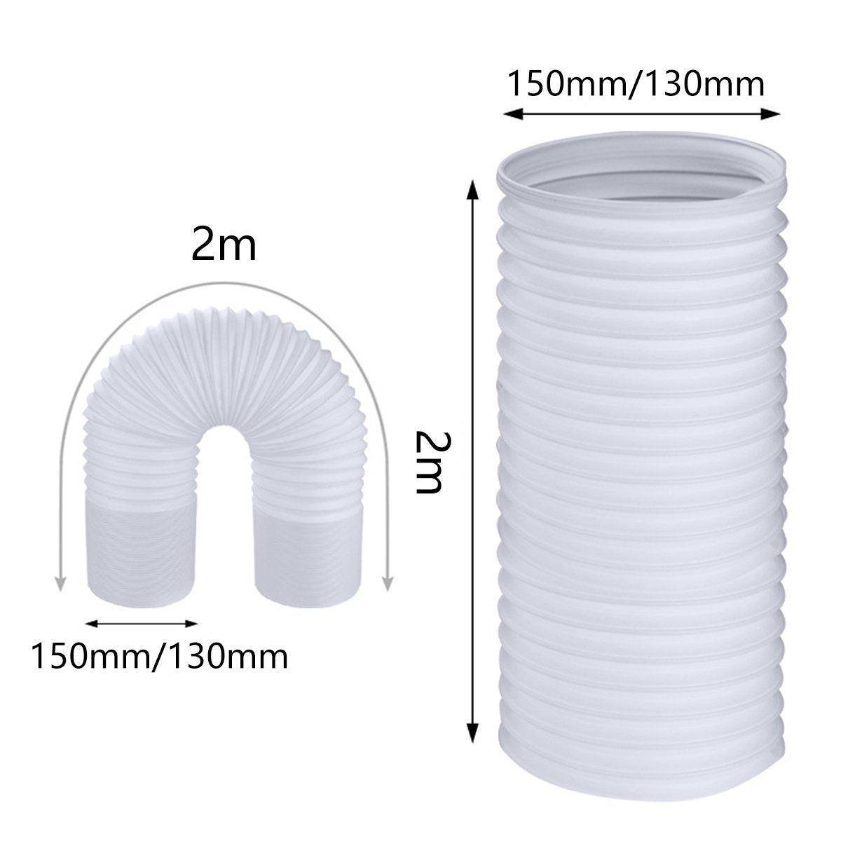 Portable Air Conditioner Exhaust Hose 13/15cm Extendable Vent Pipe PP Steel Wire - 2m x 13cm - Image 3