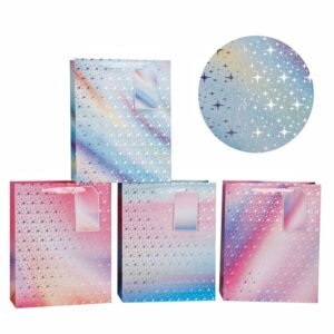 bulk 24 Large Galaxy Gift Bag Foiled Assort 32cm