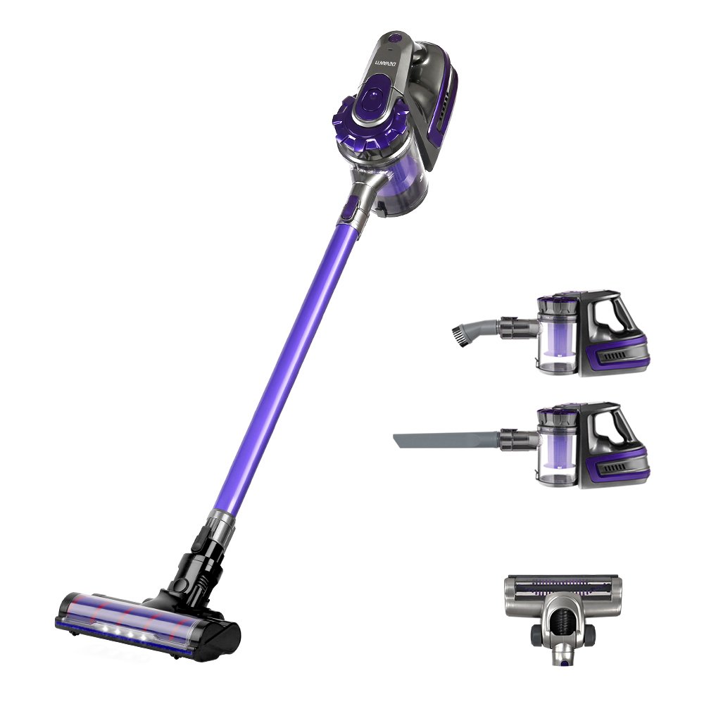 Devanti Stick Vacuum Cleaner Cordless Roller Brush 150W Purple - Image 8