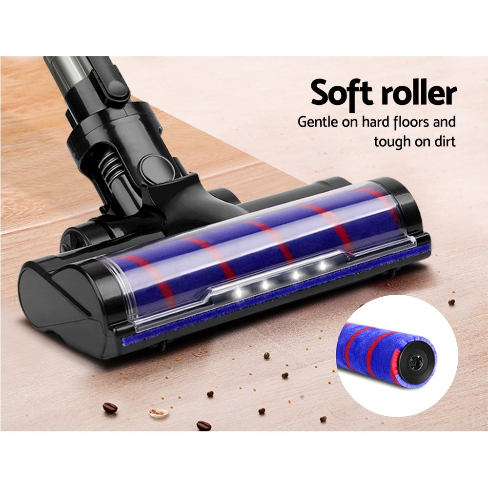 Devanti Stick Vacuum Cleaner Cordless Roller Brush 150W Purple - Image 5