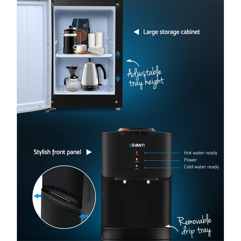 Devanti Water Cooler Dispenser Stand Black - Image 4