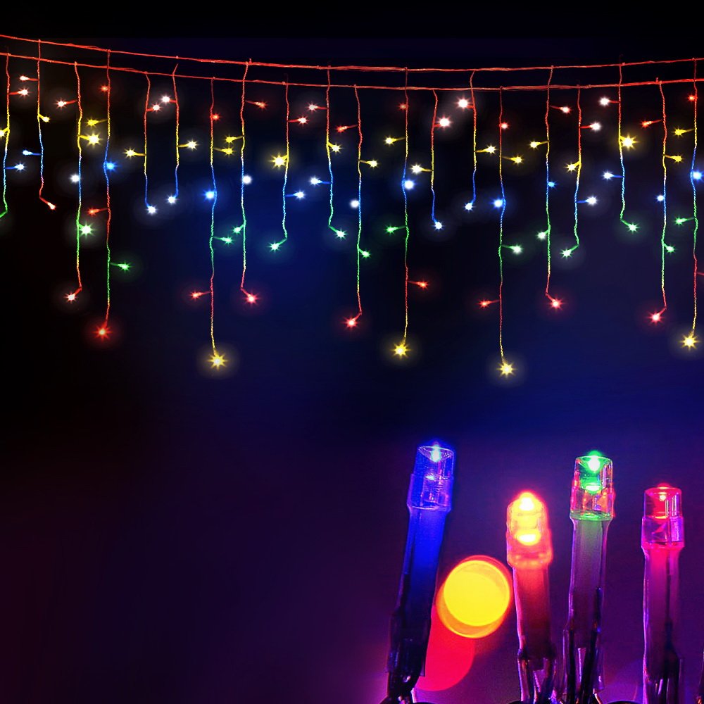 20M Christmas Lights Icicle Light 800 LED Multi-coloured Jingle Jollys - Image 8