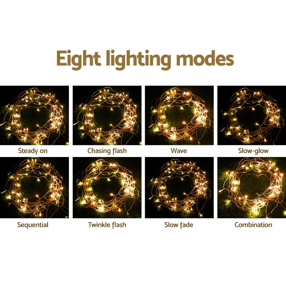 20M Christmas Lights Icicle Light 800 LED Warm White Decor Jingle Jollys - Image 4