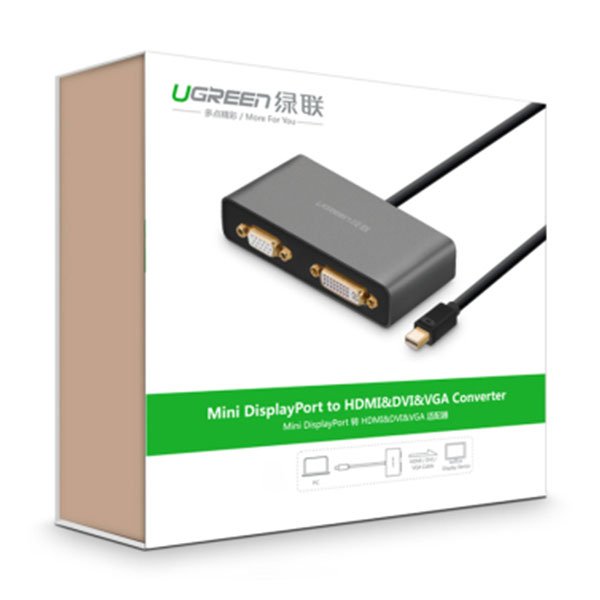UGREEN 3-in-1 Mini DisplayPort to HDMI&VGA&DVI converter - black (10440) - Image 3